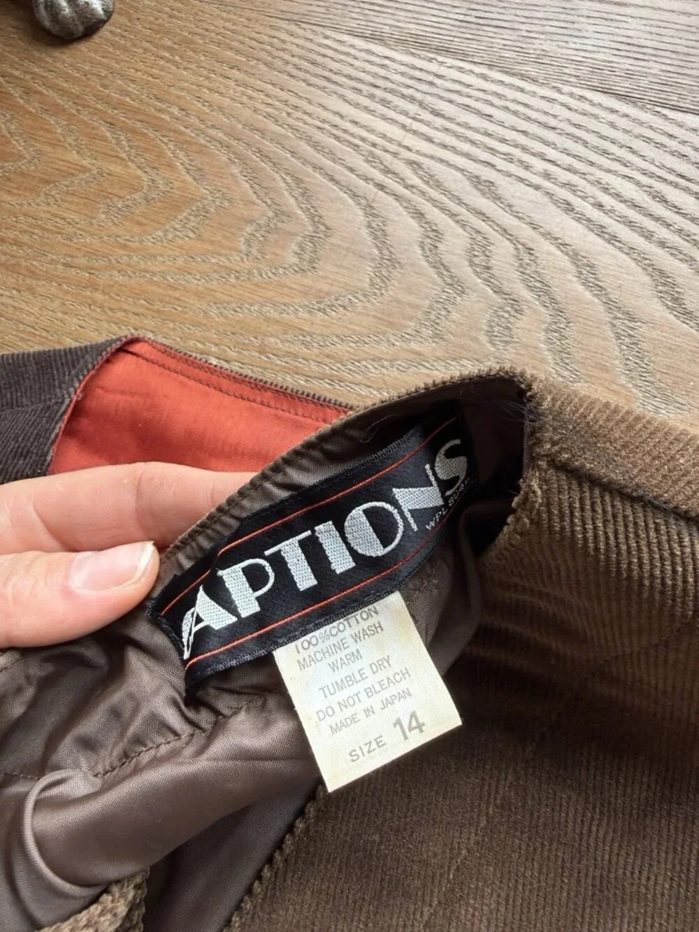 Vintage 70s Button Vest Jacket Micro Corduroy Pockets Hippy Rockabilly